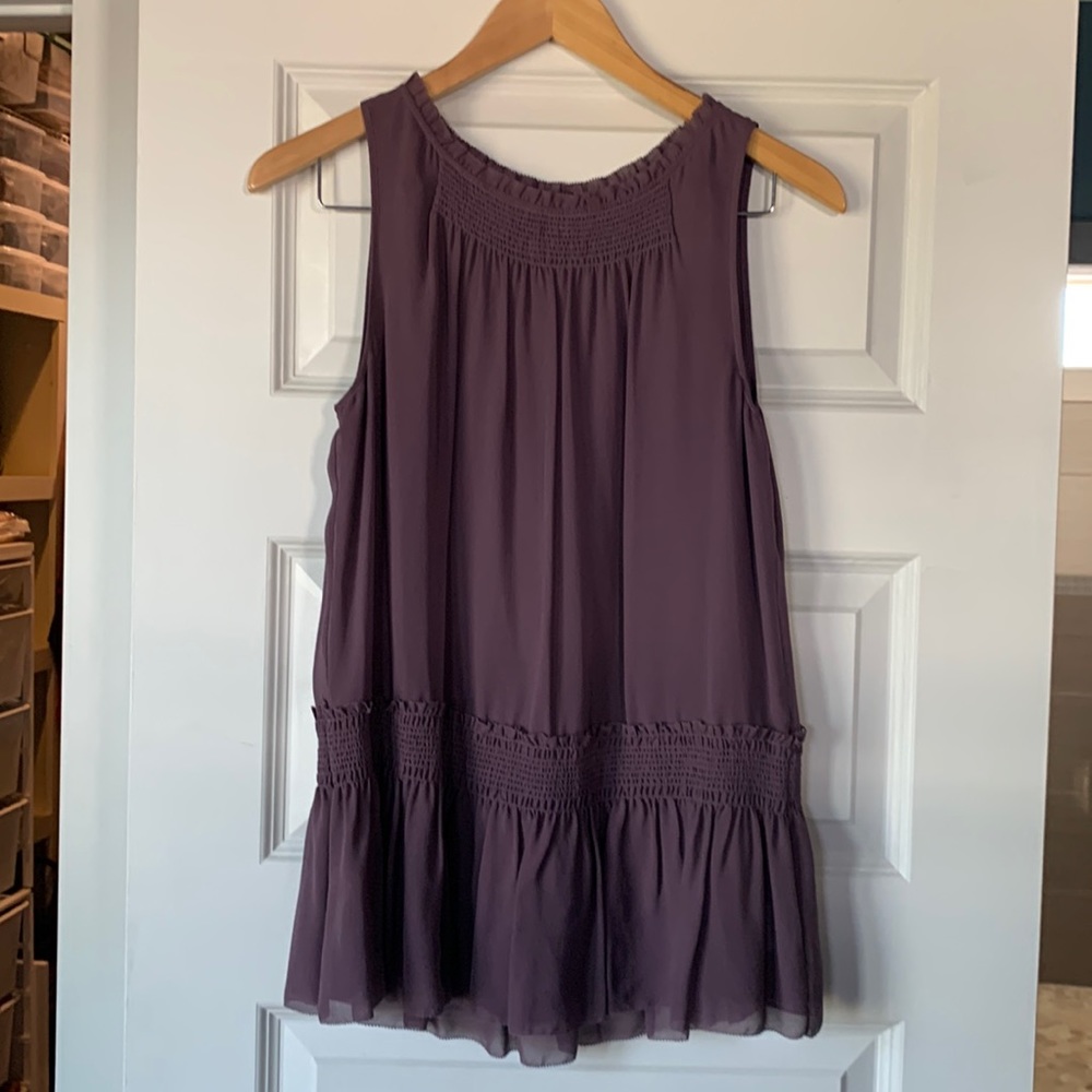 Theory silk peplum top